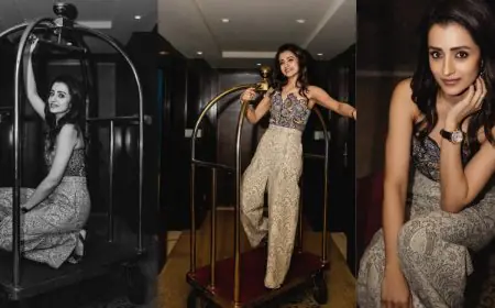 Trisha Krishnan Channels Rule-Breaking Elegance in A Sheena Trehan Ensemble