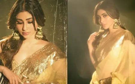 Mouni Roy’s Golden Saree Look Is A Masterclass In Acing Timeless Glam With Grace