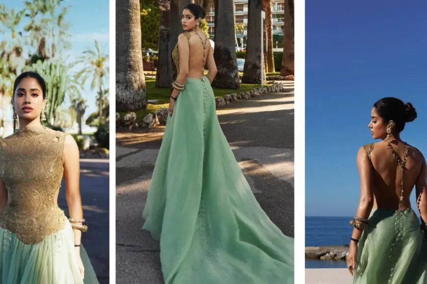 Janhvi Kapoor Brings Couture Kitsch to Cannes in Jade, Jadau And Anamika Khanna