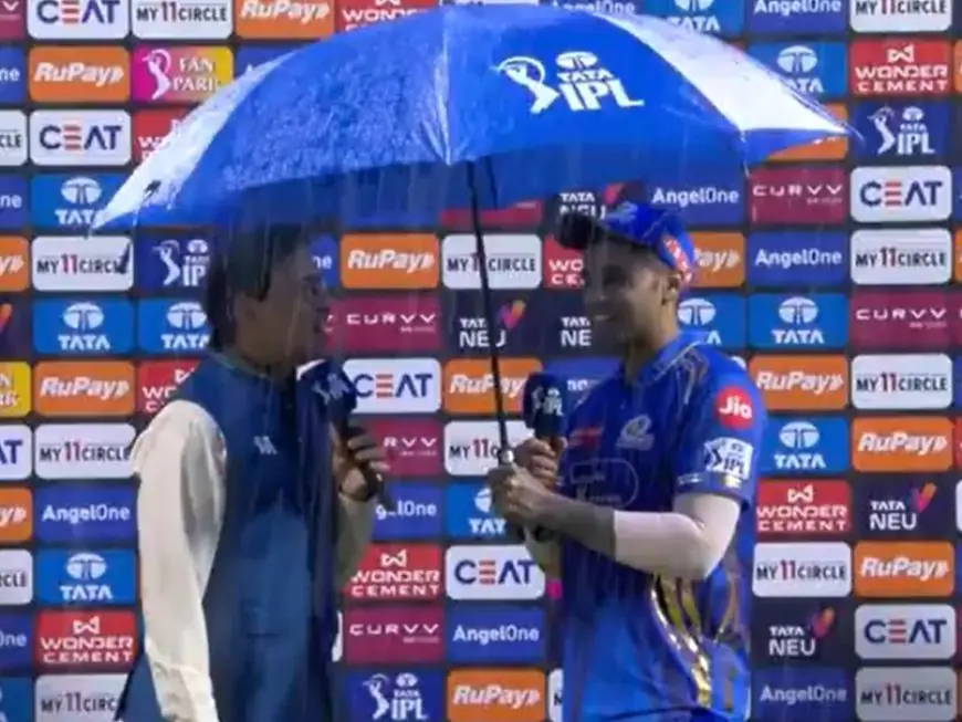 Watch: Suryakumar Yadav Offers Umbrella To Harsha Bhogle Amid Heavy Rain. Internet Says 'Moment Of The Season'