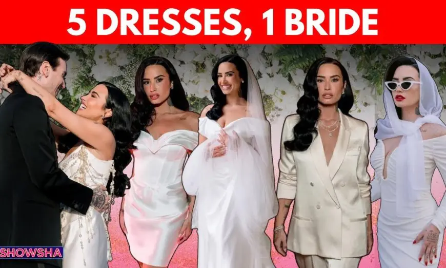 Demi Lovato Serves 5 Bridal Looks: Vivienne Westwood Gowns, Pearls & Lots Of Satin | DECODED | N18G
