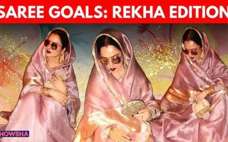 Rekha Slays At 70 In A Manish Malhotra Banarasi Silk Saree Proving She’s Every Bit A Fashion Legend