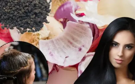 DIY Hair Dye With Onion Peels And Tea That Naturally Turns Grey Hair Black | Watch