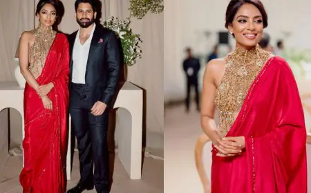 Sobhita Dhulipala Was ‘Dripping in Pearls’ At Akhil Akkineni’s Wedding Reception