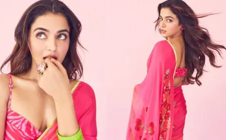 Wamiqa Gabbi’s Playful Pink Moment Is a Masterclass in Modern Saree Glam