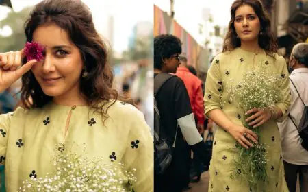 Raashii Khanna’s Minimalist Green Kurta Moment Is A Relief Amidst The Monsoon Blues