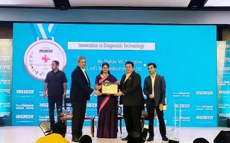 Lords Mark Industries Limited Awarded with Certificate of Honour for Innovation in Diagnostic Technology at the NavaBharat Healthcare Summit 2025