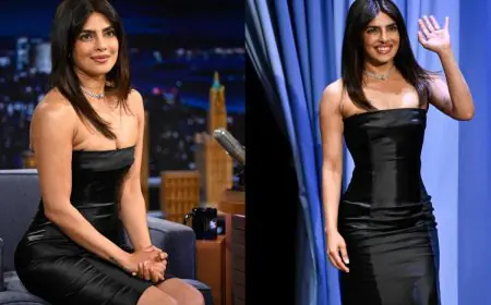 Priyanka Chopra Proves She's The Diva In A Black Bodycon Dress On The Tonight Show
