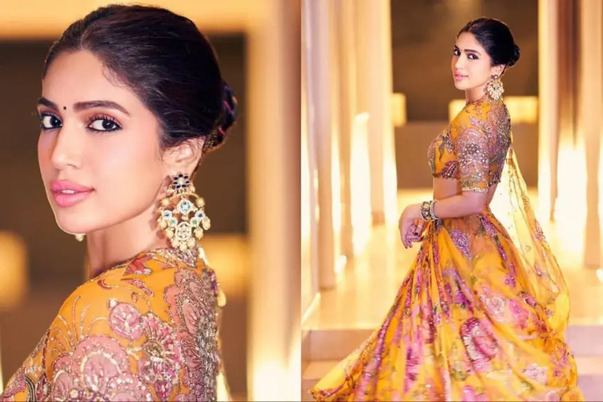 Bhumi Pednekar Serves Summer Bridal Inspiration In A Saffron Floral Lehenga