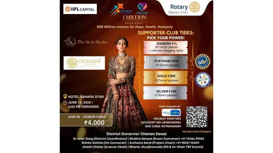 Rotary District 3141 Presents the Grand Finale of TRF Events: 1 Million Dollar Style Night