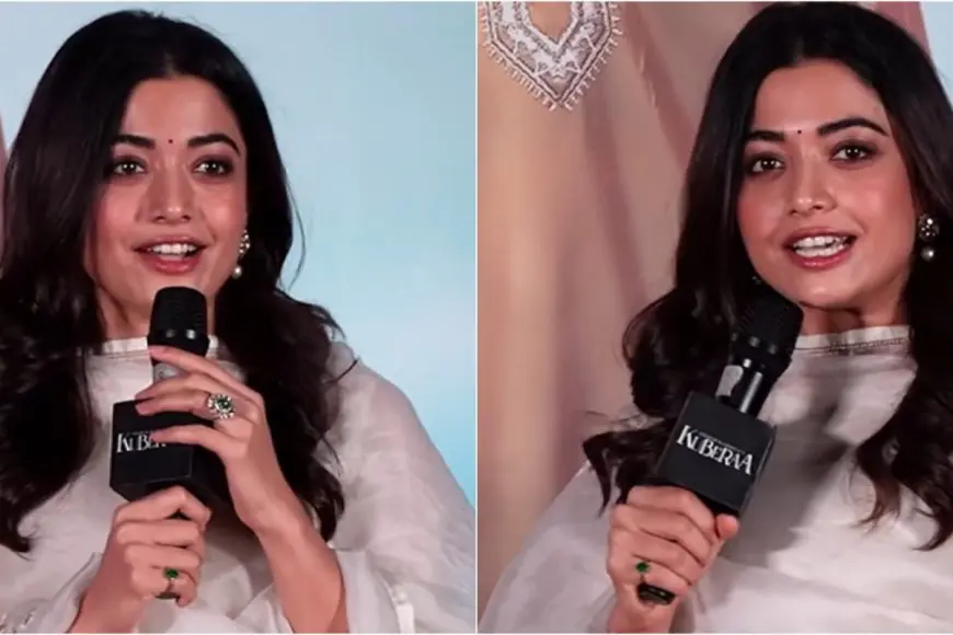 Rashmika Mandanna Steals The Spotlight In A White Sharara At Kuberaa Song Launch