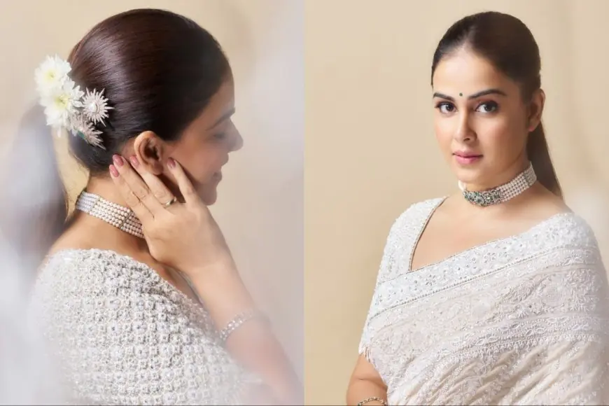Genelia Deshmukh Looks Regal In A Chikankari Saree At Sitaare Zameen Par Premiere