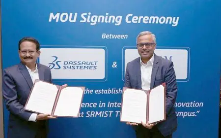 SRM Institute of Science and Technology Tiruchirappalli and Dassault Systemes Signs MoU to Advance Engineering Education, Innovation and Research