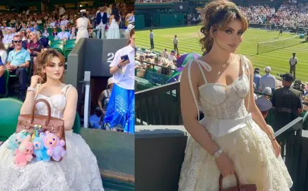 Urvashi Rautela Channels Royal Charm At Wimbledon 2025 Finals In A Dreamy Lace Ensemble
