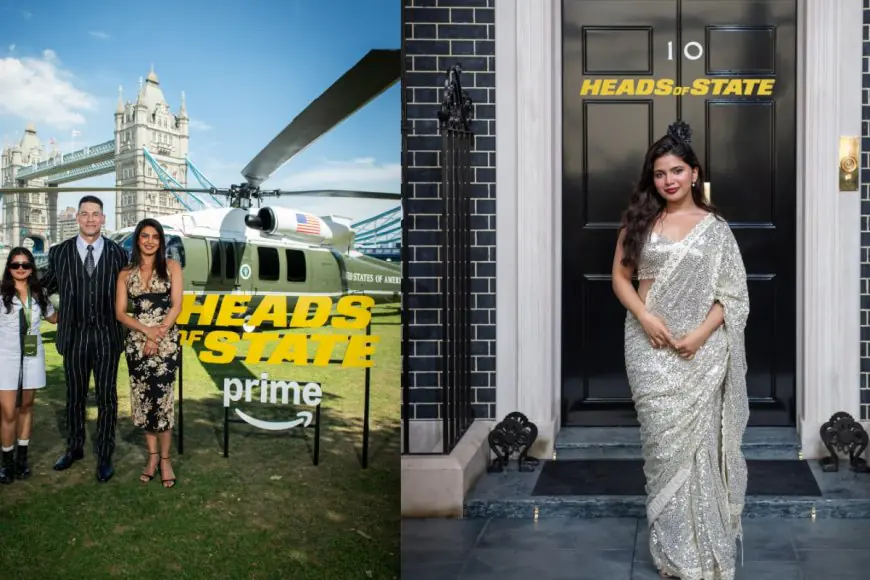 Content Creator Srishti Garg Wears A Gorgeous Saree To The Heads Of State Premiere In London