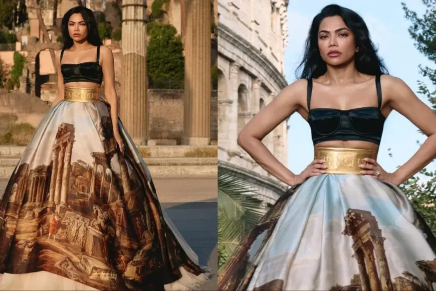Mona Patel Stuns In Velvet And Tulle At Dolce & Gabbana’s Alta Moda Show