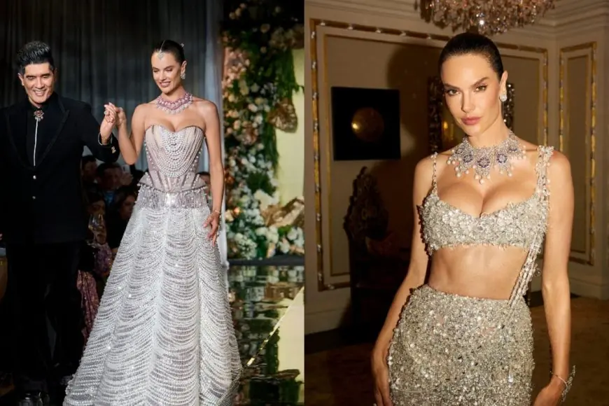 Manish Malhotra Showed Alessandra Ambrosio How To Party In Diamonds and Pearls