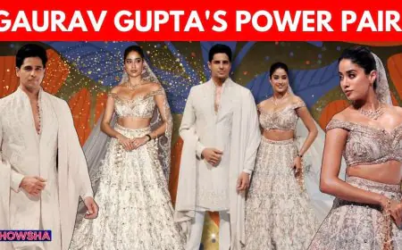 Janhvi Kapoor & Sidharth Malhotra Just Made Ivory The Hottest Wedding Trend At Gaurav Gupta’s Show