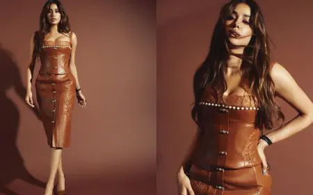 Janhvi Kapoor Brings Leather Power To Param Sundari Promotions In Georges Hobeika Co-ord