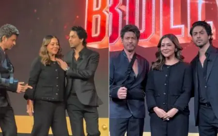 Shah Rukh Khan, Aryan Khan, Gauri Khan, Suhana Khan Steal The Spotlight At The Ba**ds of Bollywood* Launch
