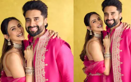 Rakul Preet Singh And Jackky Bhagnani Celebrate Ganesh Chaturthi In Rani Pink Couture | Exclusive