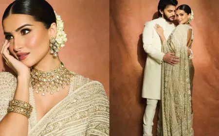 Tara Sutaria Rings In The Festivities In A Tarun Tahiliani Tissue Kanjivaram Saree