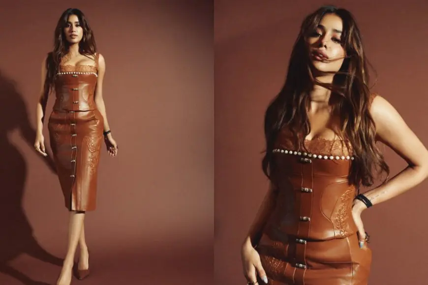 Janhvi Kapoor Brings Leather Power To Param Sundari Promotions In Georges Hobeika Co-ord