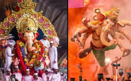 Ganesh Visarjan 2025: Mumbai Bids Emotional Farewell To Beloved Bappa | Photos