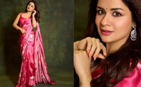 Avneet Kaur Radiates Modern Elegance In Fuchsia Pink Saree