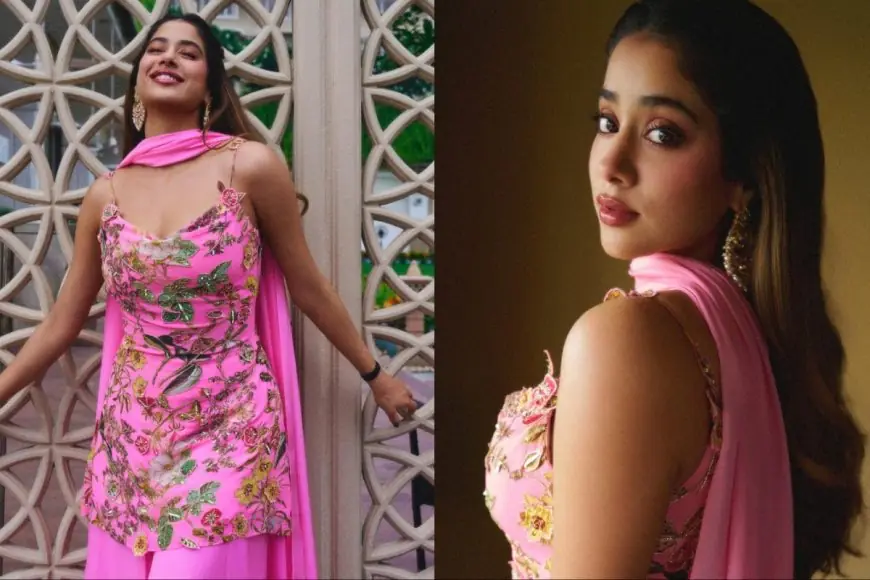 Janhvi Kapoor Makes Ethnic Wear Effortless With Vibrant Pink Kurta And Palazzos