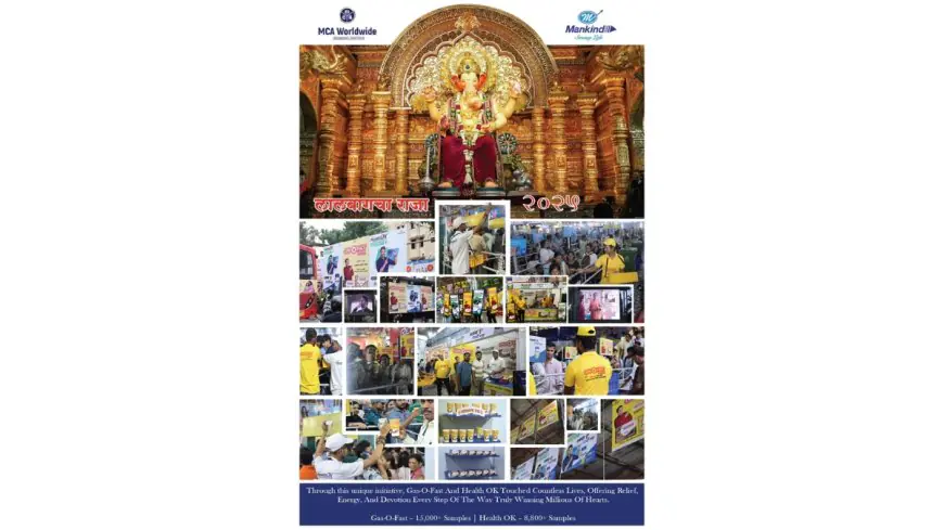 Health OK and Gas-O-Fast Support Devotees with Energy and Relief from Acidity at Lalbaugcha Raja