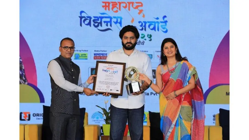 Mr. Shubham Arun Omase Honored as Entrepreneur of the Year at Maharashtra Business Awards 2025 for Outstanding Leadership at Origintech Electronics India Pvt. Ltd.