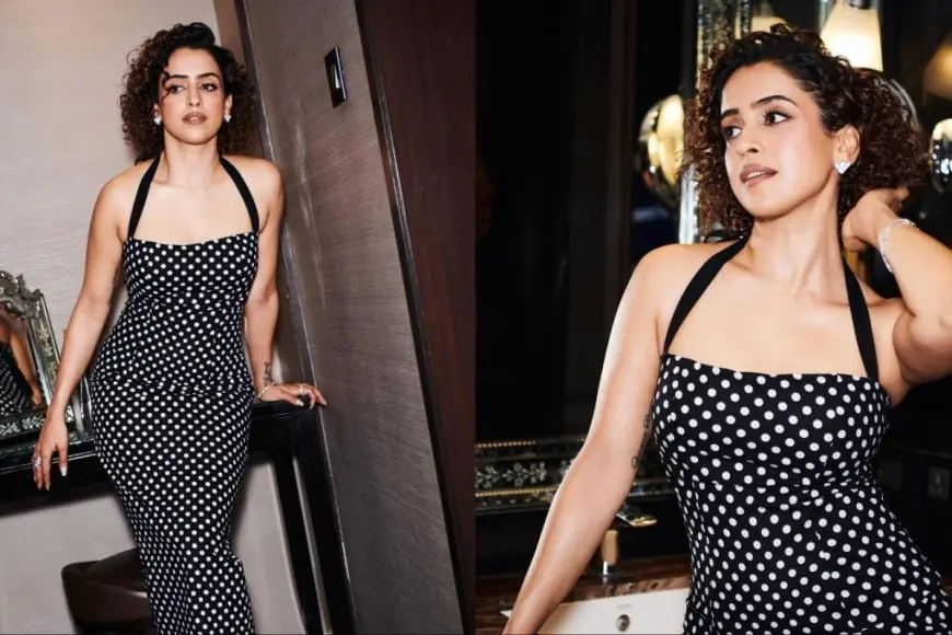 Sanya Malhotra Brings Vintage Glamour Back In Black-And-White Polka Dot Dress