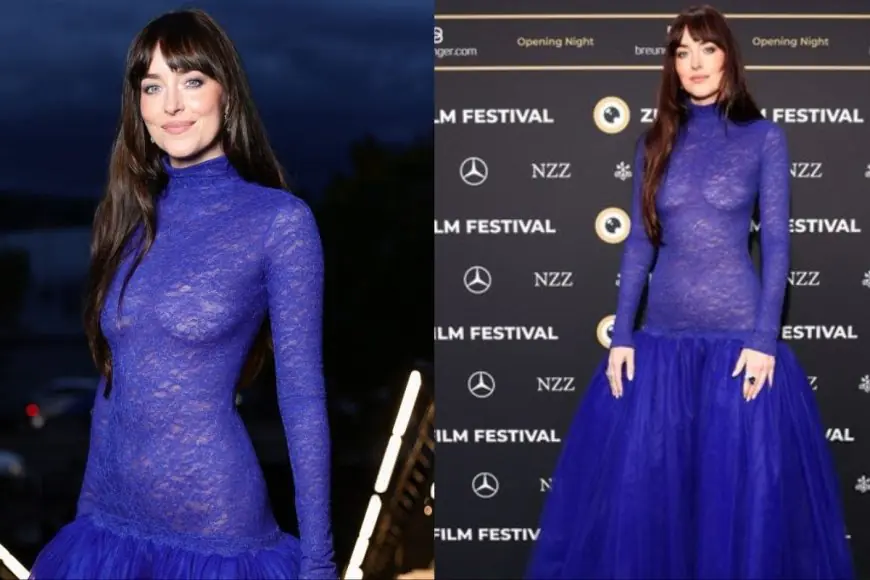 Dakota Johnson Turns Heads In A Risque Gucci Dress At Zurich Film Festival