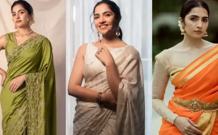 Rukmini Vasanth Serves Saree Goals With Trendy Blouse Statements: See Photos