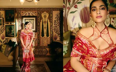 Sonam Kapoor’s Karwa Chauth Look Blends Royal Elegance with Modern Sophistication