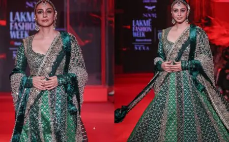 Tabu Redefines Bridal Couture On The Ramp In A Mirrorwork And Brocade Anarkali