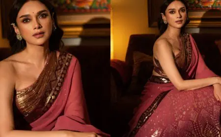 Aditi Rao Hydari Shines In A Rose Pink Manish Malhotra Lehenga At Pre-Diwali Bash