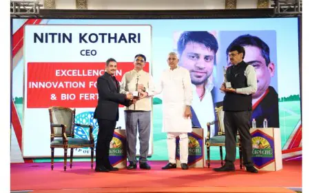 GB Agro Industries Honored with Excellence in Innovation Award for Organic & Bio Fertilizers by Gujarat Assembly Speaker and State Minister