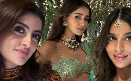 Suhana Khan, Ananya Panday And Navya Naveli Nanda Dazzle In Gorgeous Lehengas For Diwali 2025
