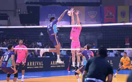 PVL 2025 Season 4 (Match 26) – Chennai Blitz storm into top four with commanding 3-0 victory over Delhi Toofans
