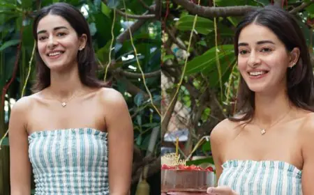 Ananya Panday Celebrates Her 27th Birthday In The PDKF Store’s Striped Abu Dress