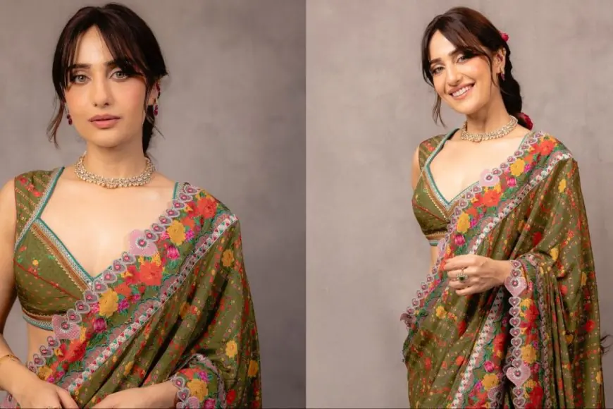 Kusha Kapila’s Green Floral Saree Is The Perfect Diwali Statement Piece