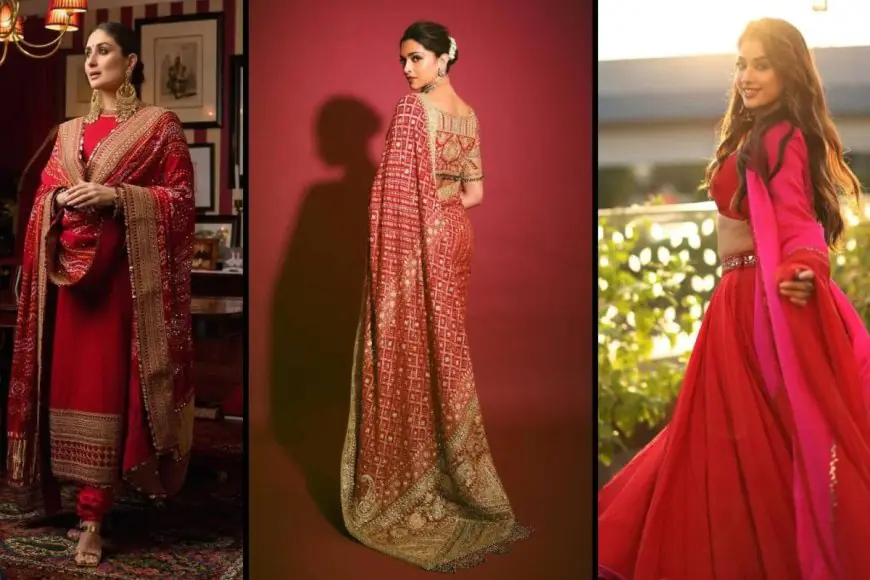 Bollywood Celebs-Approved Red Outfits For Karwa Chauth