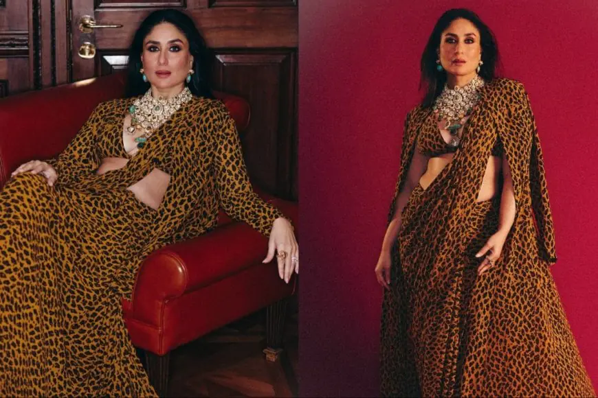Kareena Kapoor's Sabyasachi Animal-Print Saree Look Is All About Bold Glamour