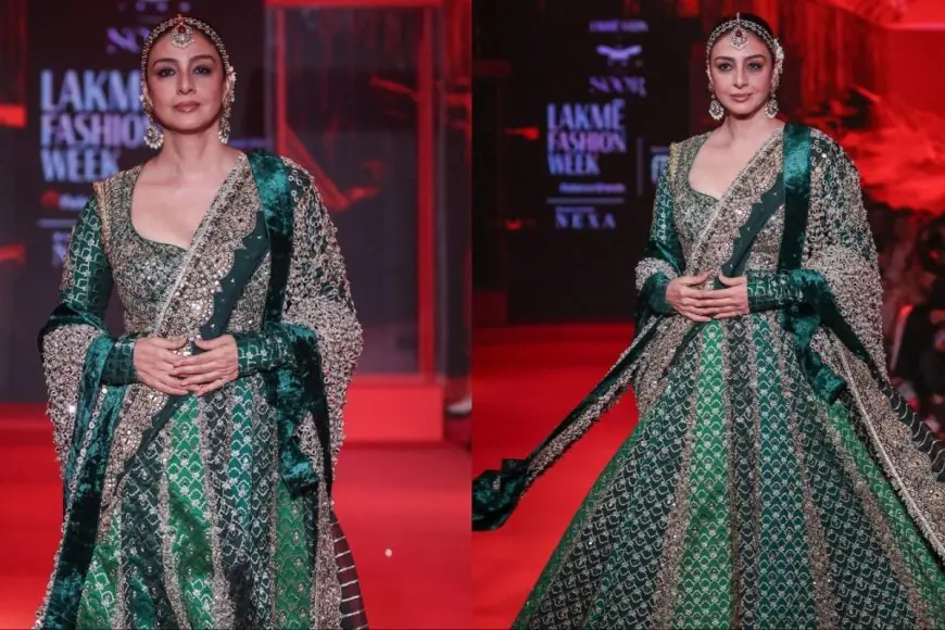 Tabu Redefines Bridal Couture On The Ramp In A Mirrorwork And Brocade Anarkali