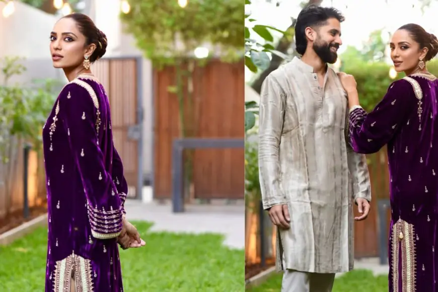 Sobhita Dhulipala Stuns In ₹54,900 Sureena Chowdhri Noori Kaftan For Diwali With Naga Chaitanya