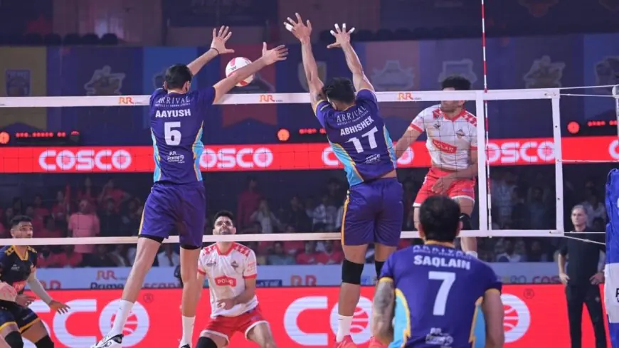 PVL 2025 Season 4 (Match 35): Goa Guardians qualify for semis after Delhi Toofans beat Kolkata Thunderbolts in five-set thriller