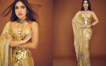 Bhumi Pednekar’s Mirror-Work Saree Magic Brings New Meaning To Shaadi Glamour