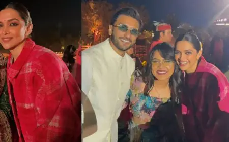 Deepika Padukone Reinvents Saree Style With A Flannel Coat In Gujarat